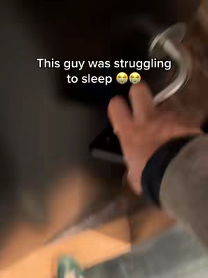 The image shows a close-up, blurred shot of a hand opening a door, with the focus on the metal handle. The background is dark. Above the door handle, there is overlaid text, detailing the struggle of the scene.