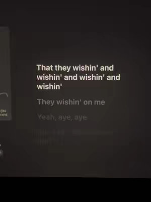 The image features black background with text. The text includes lyrics from a song.