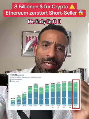 A man with a beard is in front of the camera, and charts are on the background.