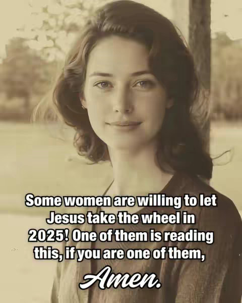 The cover image features a woman with long, wavy brown hair, looking slightly to the side with a soft, gentle smile. The background is blurred, suggesting a natural, outdoor setting with soft, warm lighting. Text is overlaid, written in a white, clean font with a script font for the word "Amen."
