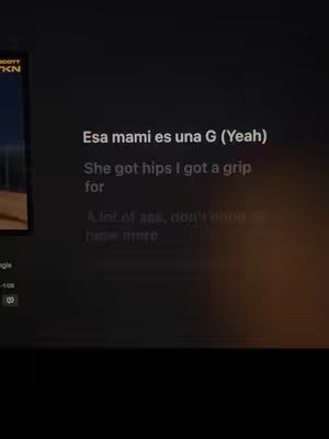 The cover image is a dark, vertical shot that contains text overlayed on what seems to be a black screen. The text is white with a few lines of song lyrics, framed by the edge of a smaller screen displaying album art on the left side. The image composition creates a sense of a music video.