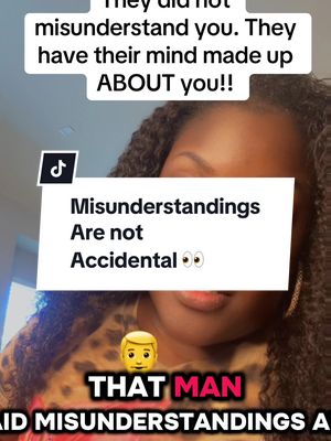 A close-up shot featuring a Black woman with curly hair. Her face fills much of the frame, and she's looking towards the camera. The image is overlaid with several text elements: an upper section, a central rectangular block containing key words and phrases, and a lower element.