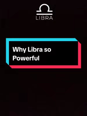 A vertical cover image with a black background. At the top, there's a white Libra symbol above the word "LIBRA" in white. A black rectangle is in the middle, outlined by a blue and red border. Within the rectangle, white text reads "Why Libra so Powerful".