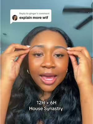 A selfie-style video cover featuring a Black woman holding her eyebrows with both hands. She has dark, wavy hair and is looking directly at the camera with a sincere expression. Text overlays at the top and bottom provide context.