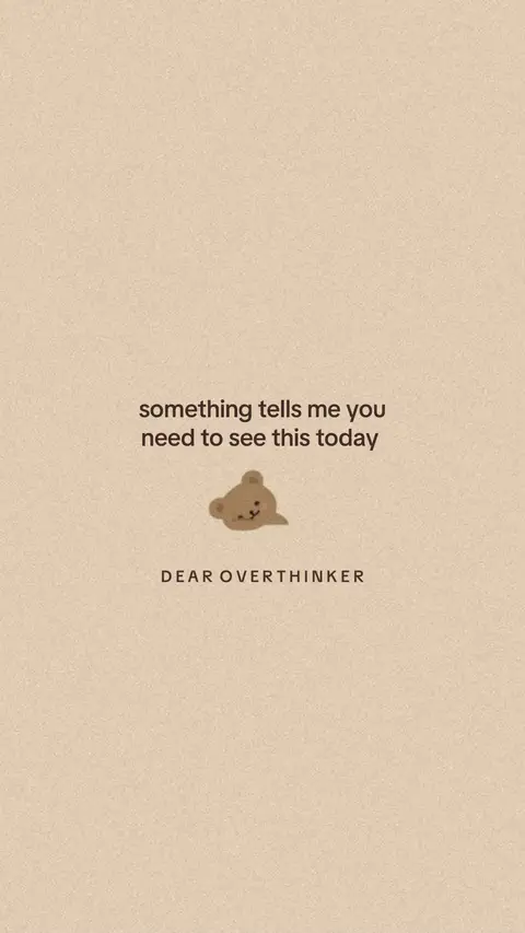 The cover image is a vertical graphic with a plain beige background. Centered on the image is text in a simple, dark font.  Above the text, there is a small, stylized bear illustration. The overall composition gives off a calming and motivational vibe.