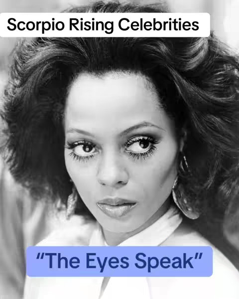 A black and white close-up shot of a woman with dark, voluminous hair. The woman has strong features, including prominent eyes and full lips. She is looking slightly to the side with a thoughtful expression. Overlayed on the image are the words "The Eyes Speak" in a blue rectangle.
