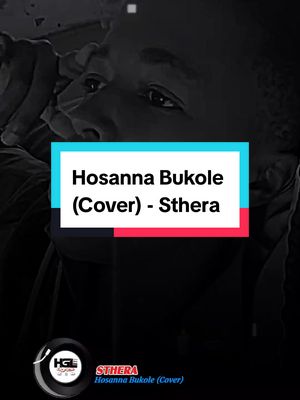 The cover image features a close-up of a person's upper body against a dark background. A rectangular text overlay in the center displays the song title and artist. A circular logo with text is in the lower left. The overall composition has a musical theme.