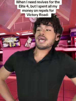 The cover image shows a young man with brown, curly hair, facing forward and talking. He is wearing a black collared shirt, and his arms are at his sides. The background inside is pink and red, and there are gaming screens and other objects hanging on the walls.