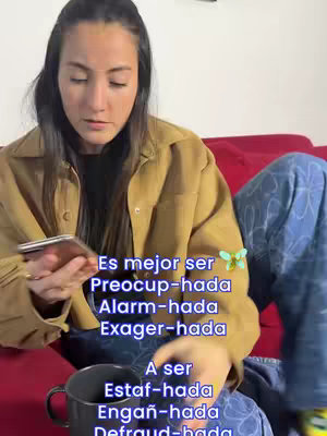 The cover image shows a woman in a casual setting, possibly a living room, holding a smartphone. She is looking down at the phone with a thoughtful expression. Text overlays on the image with a playful comparison.