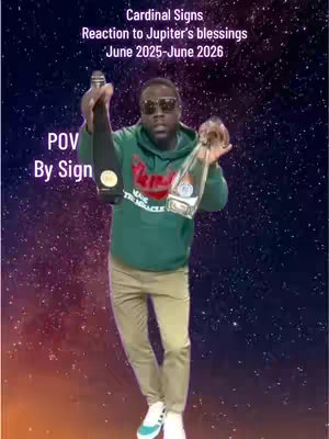 A man in a green hoodie and sunglasses holds two bottles of champagne, against a starry background. Text overlays include 'Cardinal Signs' and 'POV By Sign'.