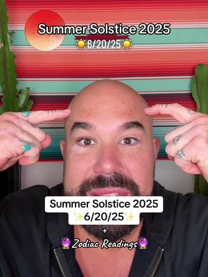 A selfie featuring a bald man with a prominent beard. His fingers point towards his forehead. The background has a striped design with a red and coral hue. He has text overlay on the top and center of the image.