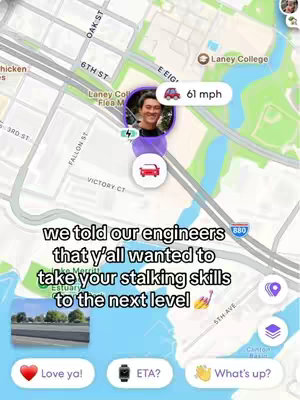 The cover image features a map interface from the Life360 app. A person's photo is displayed in a circle at a location on the map. The map includes street names and other points of interest. Text overlays are present, guiding the user's attention.