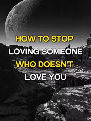 The cover image is a grayscale graphic featuring a stylized, mountainous landscape under a night sky with a large, textured moon. Superimposed over the landscape is bold, colored text that serves as the video's title and hook. The text is in shades of yellow and white, which contrasts against the darker tones of the background.