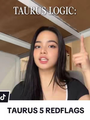 A young woman with dark hair and fair skin gestures upward while speaking. The image has text overlays related to astrology. The layout appears to be designed in a vertical video format. The background includes indoor elements.