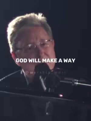 The cover image shows a man with glasses, singing into a microphone. Text overlaid reads, "GOD WILL MAKE A WAY" with a social media handle at the bottom.