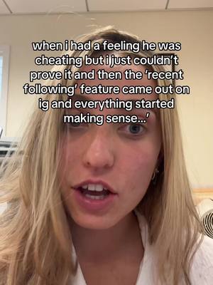 A close-up shot of a young woman with long blonde hair and fair skin is addressing the camera. She is wearing a white shirt. Behind her, the background seems to be a simple interior space with a window and basic furniture. Above her head, there is overlaid white text that appears to be the video's hook.