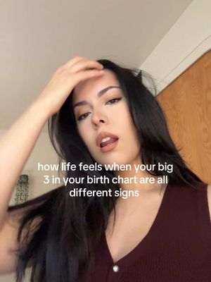 A selfie-style shot with a young woman in the frame. She has long, dark hair and is looking towards the camera. The image has text overlaying the image.