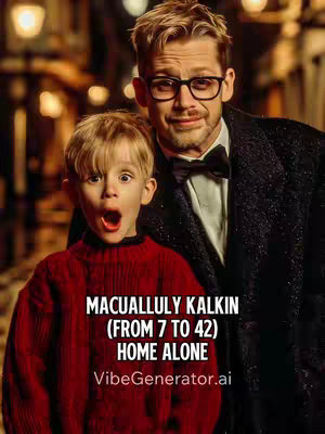 The cover image features two men: a younger boy with his mouth open in an exaggerated surprised expression, and an older man wearing glasses and a bow tie. The boy is in the foreground in a red sweater, and in the background appears a man wearing a black suit and bow tie. The background shows ornate architecture, lit by soft lights, suggesting a Christmas celebration or a sophisticated interior. The text overlay includes the name and the movie title.