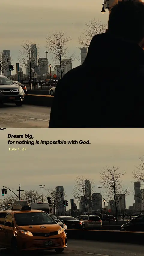 The cover image shows a split view, with the top half featuring a blurred silhouette of a person walking away from the camera in front of a city skyline. The bottom half displays text on a white background with the same city skyline and traffic in the background.