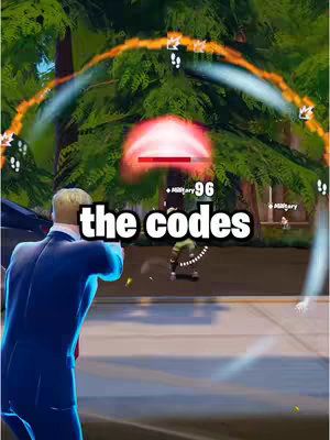 The cover image shows a scene from a video game, where a character in a suit is pointing a weapon in the foreground. Behind him, in the middle ground, is another figure in the game, in a combat stance. Overlayed in the center is white text against a black outline that says 'the codes.' The background is a forest with a red and orange circle that likely represents some sort of energy, effect, or objective.