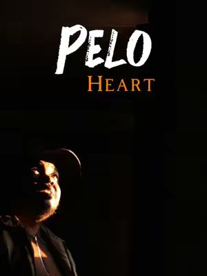 A portrait of a person looking up with a dark background with text overlayed.