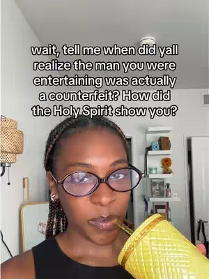 The cover image shows a close-up of a Black woman holding a yellow cup with a straw. She's wearing oval glasses and has her hair in braids. Text hovers above her head.