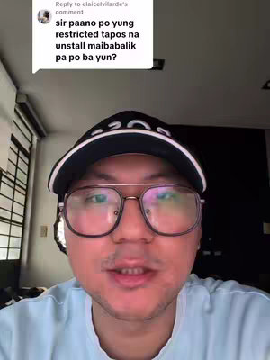 A selfie-style shot of a man with glasses and a baseball cap looking towards the camera and speaking. A comment is overlaid above his head.