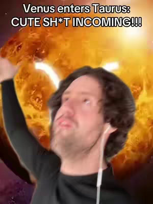 A man looks upwards with a hand raised, with what appears to be a fiery background, along with hook text in all caps.