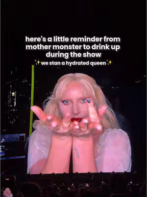 The cover image shows Lady Gaga, with blonde hair, red lipstick and nail polish giving a kiss to the audience. She has several tattoos. There is additional text overlayed at the top of the image.