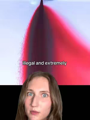 The cover image is split horizontally. The top half displays a background with a red, cloud-like or water-like shape against a blue sky. Text overlayed in a white font reads "illegal and extremely." The lower half shows a close-up of a woman's face with wide eyes, looking upwards with a concerned expression, set against a black background to provide more focus.