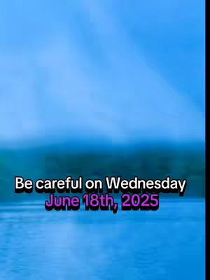 The image displays a gradient background of blue hues, evoking a sense of sky and water. At the bottom, a darker blue suggests a body of water or a horizon. Across the image, overlaid text announces a message about a specific date. The text is placed centrally and uses a distinct font.
