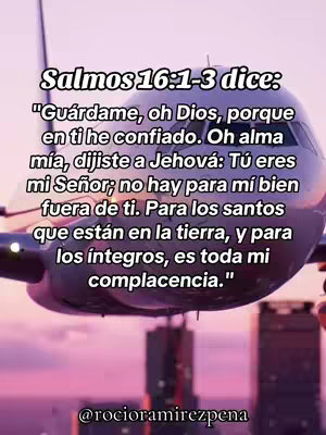 The image features a stylized graphic with text overlayed on an image of a plane and buildings. The background is a gradient of purple and pink, and the text is in white, placed over the image.