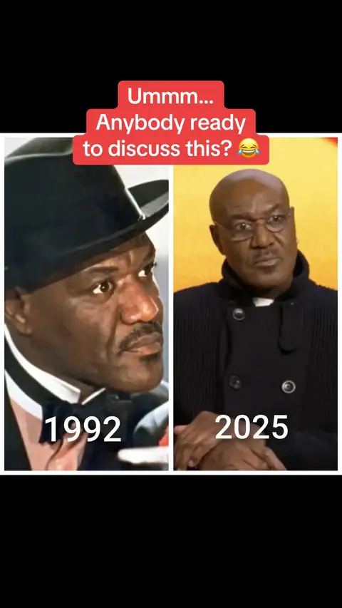 Cover image features a split screen comparing Delroy Lindo in 1992 and 2025. Text overlays on the image indicate a discussion point.