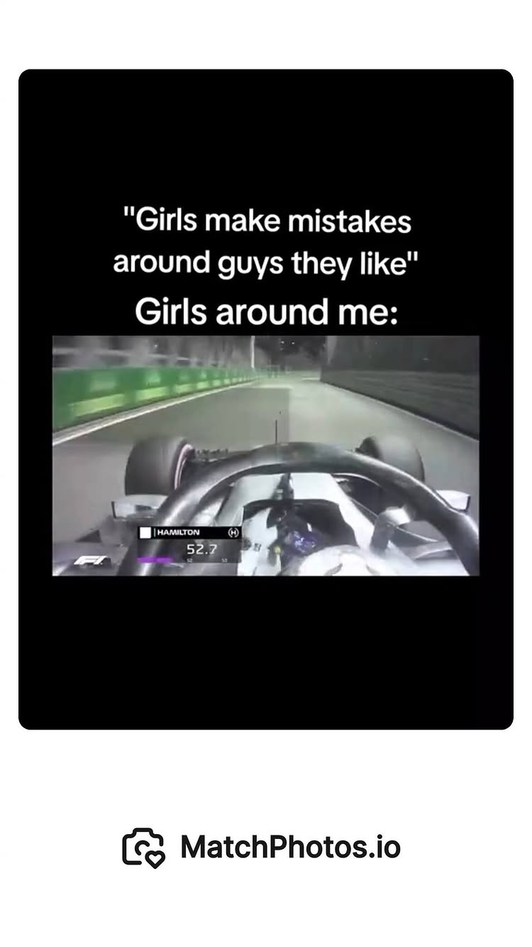 A racing car at high speed, with a text overlay comparing girls' actions to the car's speed. The layout is a vertical video format with a black background.