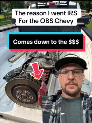 The cover image shows a man in a black hat and glasses in front of a truck bed which contains auto parts. Text overlays highlight the theme of the video.