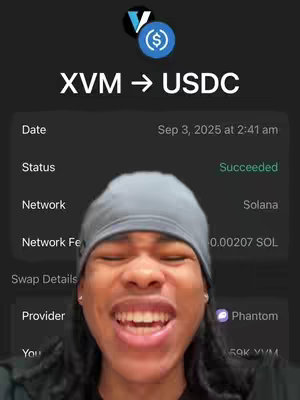 The cover image shows a close-up of a person expressing strong emotion in front of a UI screen displaying cryptocurrency transaction details. The person has a determined expression, with their face and reactions centered. The background appears to be a dark color that helps to focus on the content displayed.