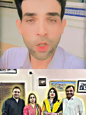 The cover image is divided into two sections. The top half features a close-up of a man's face, looking directly at the viewer with an open mouth, suggesting he is speaking. He has dark hair and a short, stubbled beard. The bottom half shows three other people standing in front of a wall. There is a framed picture on the wall behind them. There are two women and two men. One women is wearign yellow. The people are smiling