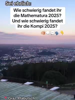 A scenic view of a city at dusk or dawn, with a mountain or hillside in the foreground. The sky transitions through shades of pink and purple. Text overlays are positioned at the top of the screen and at the bottom, marking the location.
