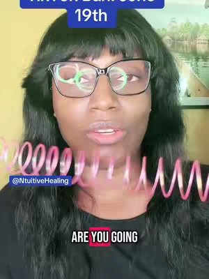 A woman with black hair and glasses is the focal point, with a pink, spiral-shaped object in front of her. Text overlays at the top and bottom state the video's topic.