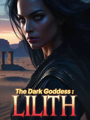 The cover image features a woman with long, dark hair gazing directly at the viewer. She is set against a desert backdrop with ancient ruins. Text layered below her face reads, "The Dark Goddess: LILITH". The overall composition is stylized with a dark, mysterious, and somewhat fantasy-like aesthetic.