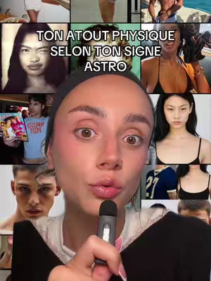 The cover image is a collage-style graphic. It features a central figure, a fair-skinned woman with visible makeup, including prominent blush. She holds a microphone and seems to be speaking. Arranged around her are various images, mostly of people, some smiling at the camera and others in a more neutral pose.