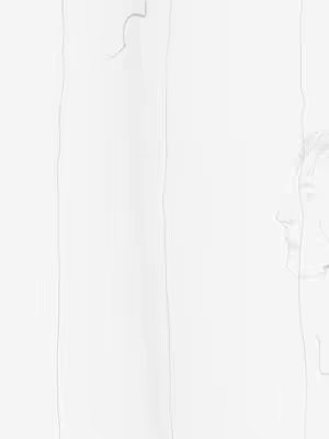 The cover image is a monochrome, minimalist design. The background consists of vertical, slightly wavy lines, creating a striped effect. A light-colored, indistinct profile of a person is visible on the right side of the image. The overall composition is simple and high-key.