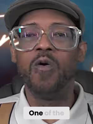 The cover image shows a close-up of a man's face wearing glasses and a cap. The man appears to be speaking, with his mouth slightly open. There is text overlayed on the image to add a hook.