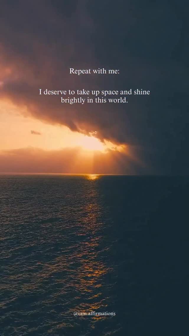 The image depicts a serene landscape of an ocean at sunset. Over the water, a cloudy sky transitions from dark tones to warm orange, where the sun illuminates the scene. Text overlays are added in a clean white font.