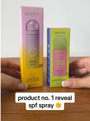 The cover image showcases two product boxes, one appears to be a larger product to the left and the other is a mini product on the right. The larger box is pink and yellow, while the smaller box is lime green. The boxes are held by a person with nails, and the background is a wooden textured surface.