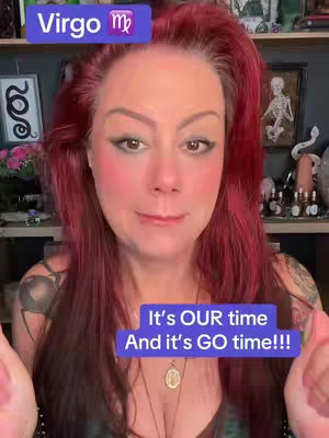 The cover image features a woman with long red hair, positioned in front of a cluttered background with shelves. The woman is looking towards the viewer.