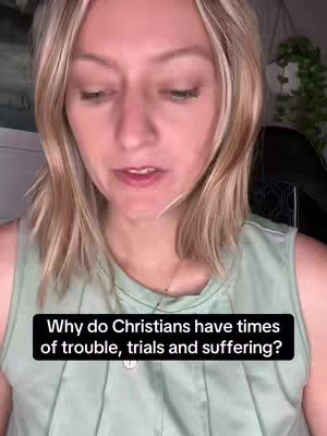 A woman with light blonde hair and a light green top is centered in the frame, looking directly at the camera. A black banner at the bottom bears white text, creating a contrast. The background appears to be a room with neutral tones.