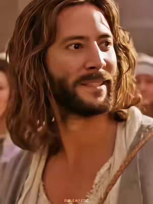 The cover image shows a medium shot of a man with long hair and a beard, likely Jesus. He appears to be looking slightly off to the side with a subtle smile. The background is somewhat blurred, suggesting a crowd of people. The overall tone is warm and inviting.