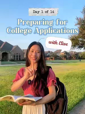 The cover image shows a young woman holding a book in front of a residential neighborhood. She is smiling at the camera and pointing her index finger up with a caption and speech bubble overlayed with supporting text.