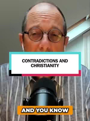 A medium shot features a man with glasses and a microphone, with text elements overlaid on the image. The background is blurred, suggesting an indoor setting.